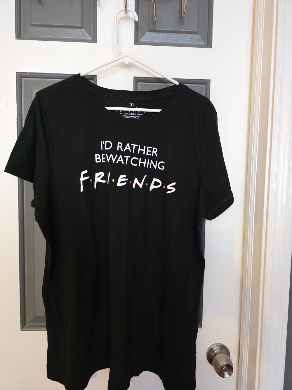 Ripple Junction Black FRIENDS Logo Graphic Tee